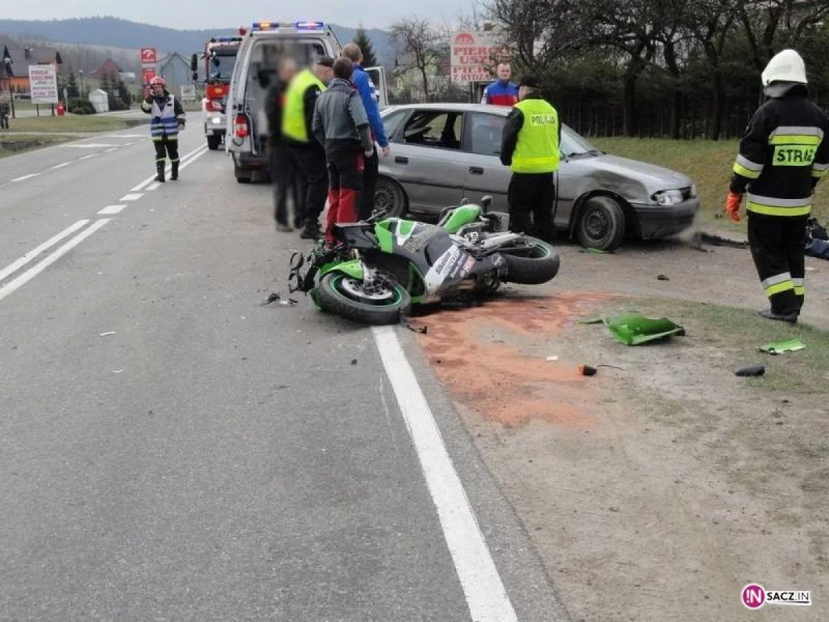 Już trzy wypadki motocyklistów. Liczne i ciężkie urazy 27-latka