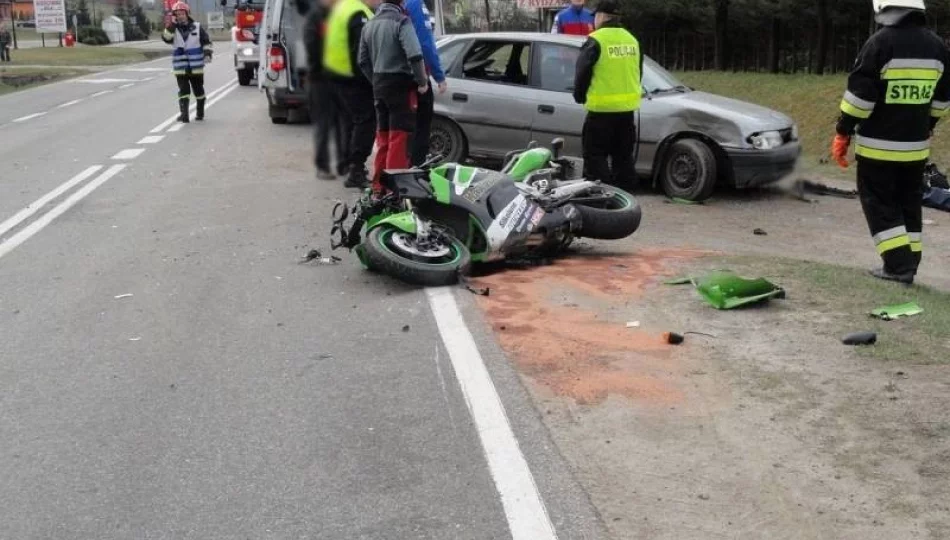 Już trzy wypadki motocyklistów. Liczne i ciężkie urazy 27-latka - zdjęcie 1