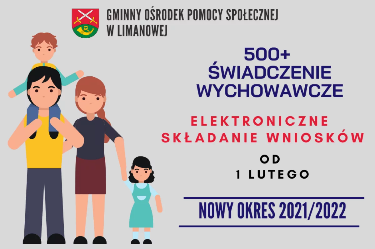 Świadczenie "500+" na nowy okres 2021/2022 - elektroniczne składanie wniosków od 1 lutego