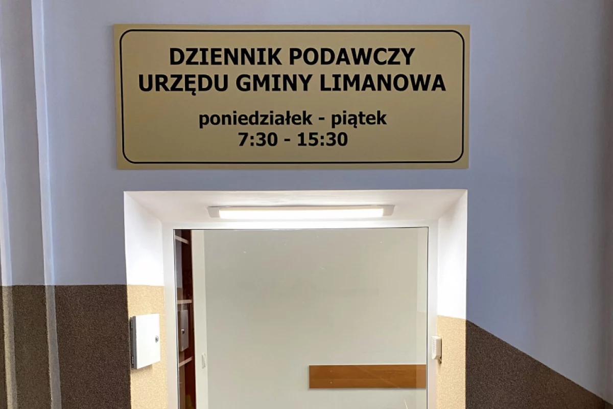 Dziennik Podawczy na parterze Urzędu Gminy