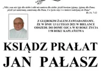 Zmarł ks. prałat Jan Pałasz, w przeszłości wikariusz w Mszanie Dolnej - zdjęcie główne