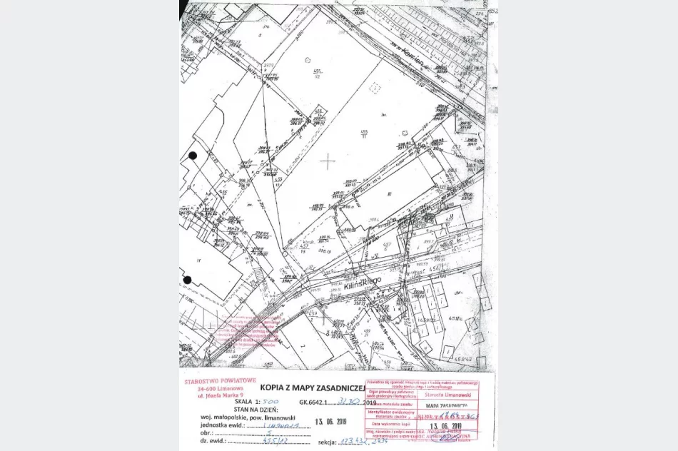 II przetarg ustny nieograniczony na sprzedaż działki niezabudowanej o nr ewid. 455/12 stanowiącej własność Gminy Miasto Limanowa - zdjęcie 2