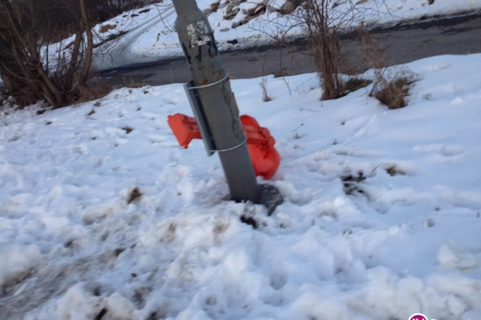 Zniszczone kosze na śmieci, część trafiła do koryta rzeki - zdjęcie 2