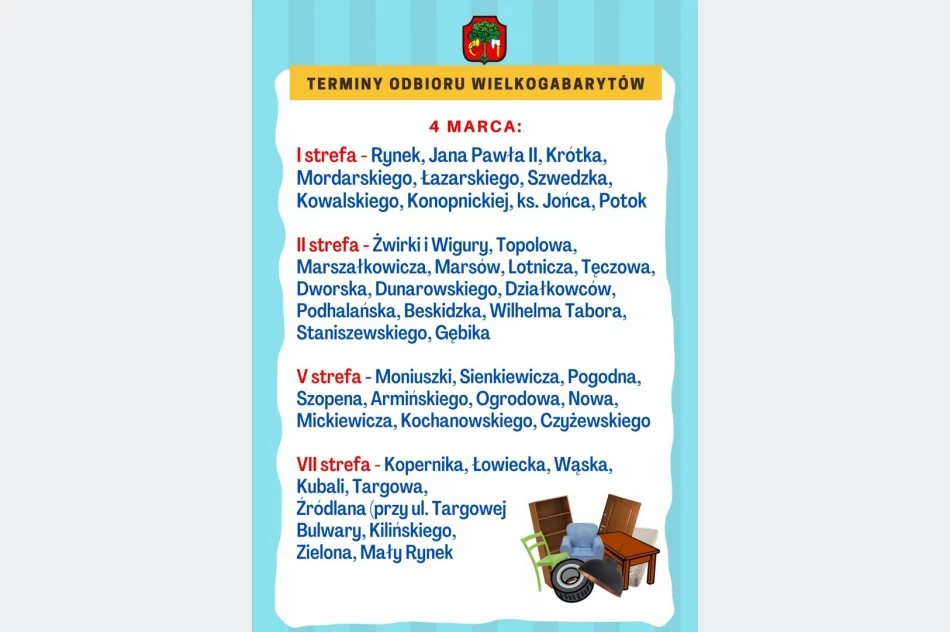 W marcu odbiór wielkogabarytów – UWAGA wcześniej konieczne jest zgłoszenie odpadów do odbioru - zdjęcie 2
