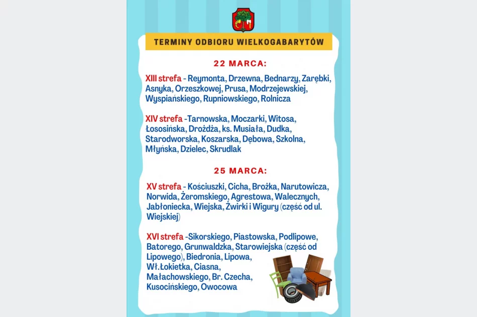 W marcu odbiór wielkogabarytów – UWAGA wcześniej konieczne jest zgłoszenie odpadów do odbioru - zdjęcie 5