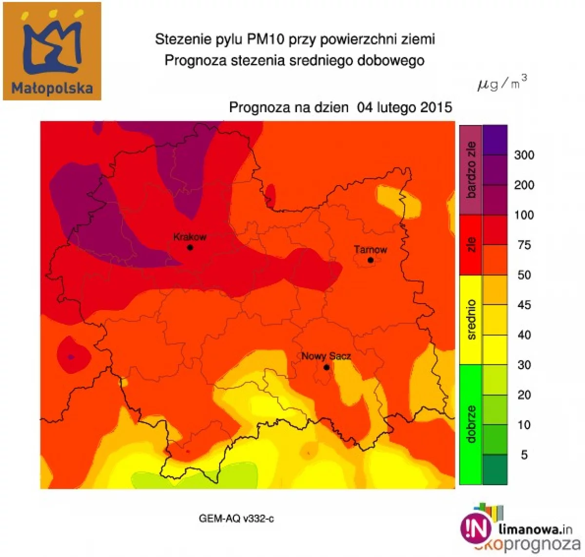 I stopień zanieczyszczenia powietrza