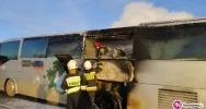 Pożar autobusu i utrudnienia na 'krajówce' - zdjęcie 4