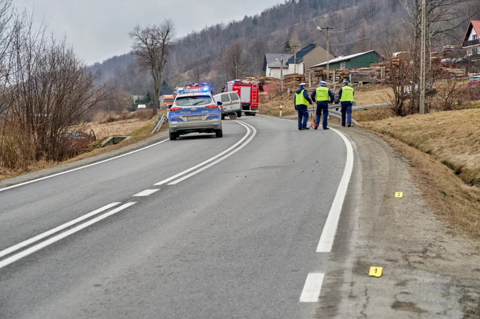 Czołowe zderzenie na "krajówce" - ranne trzy osoby, wezwano LPR - zdjęcie 8