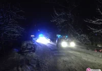 Suzuki wpadło do koryta potoku. Pojazd wyciągali strażacy - zdjęcie główne