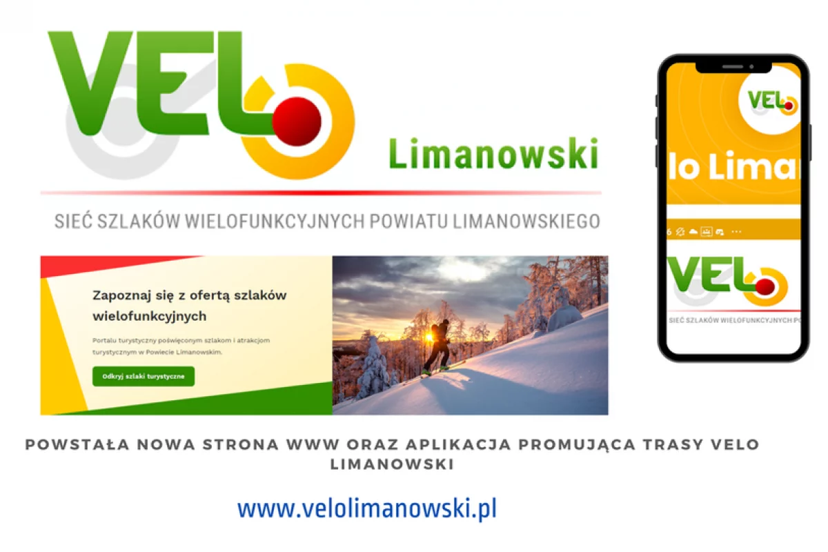 Strona internetowa oraz aplikacja promująca trasę VELO Limanowski 