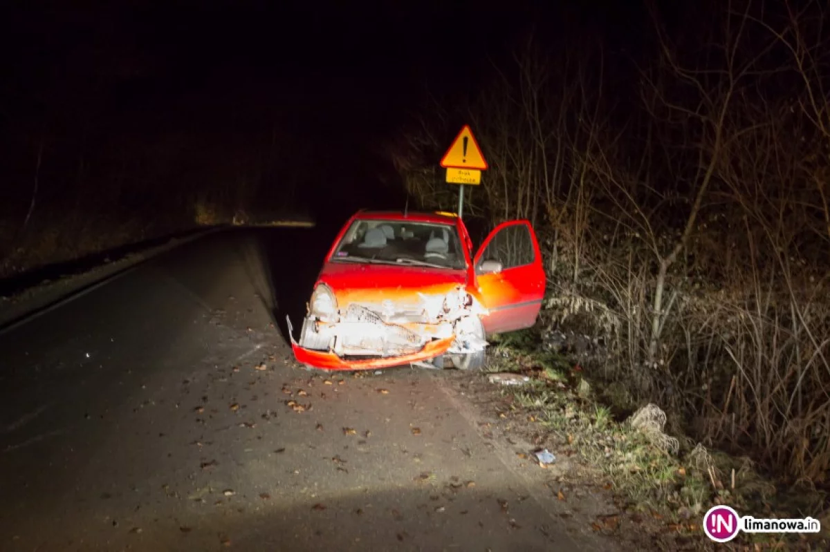 Toyota wypadła z drogi