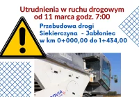 Przebudowa drogi Siekierczyna -Jabłoniec - od czwartku utrudnienia w ruchu  - zdjęcie główne