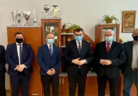 Wizyta Wojewody Małopolskiego Łukasza Kmity w Urzędzie Gminy Limanowa  - zdjęcie główne