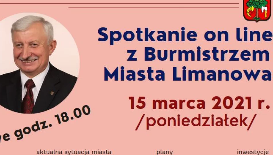 Czat z Burmistrzem Miasta Limanowa – zaproszenie na spotkanie on line - zdjęcie 1