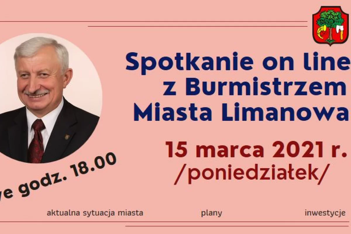 Czat z Burmistrzem Miasta Limanowa – zaproszenie na spotkanie on line