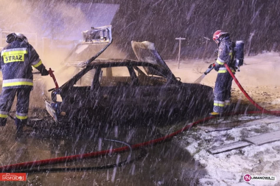 Spłonął samochód zaparkowany przed domem - zdjęcie 3