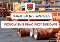 Wznowienie prac przy budowie kanalizacji sanitarnej w Starej Wsi  - zdjęcie główne