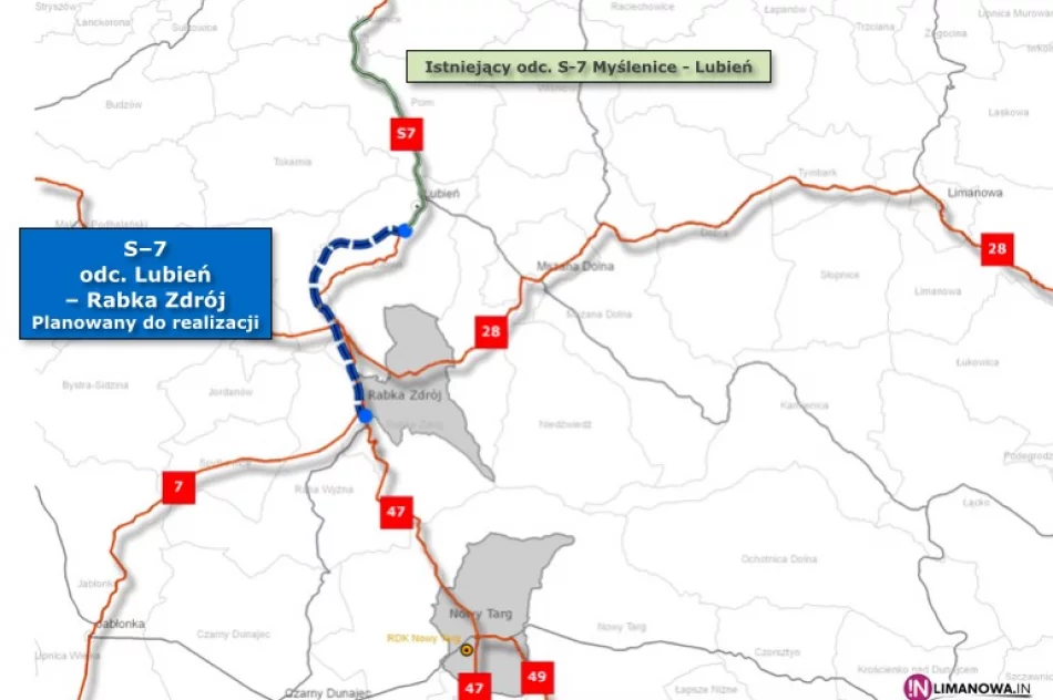Może ruszyć budowa S-7 pomiędzy Lubniem, a Rabką. Powstanie tunel - zdjęcie 2
