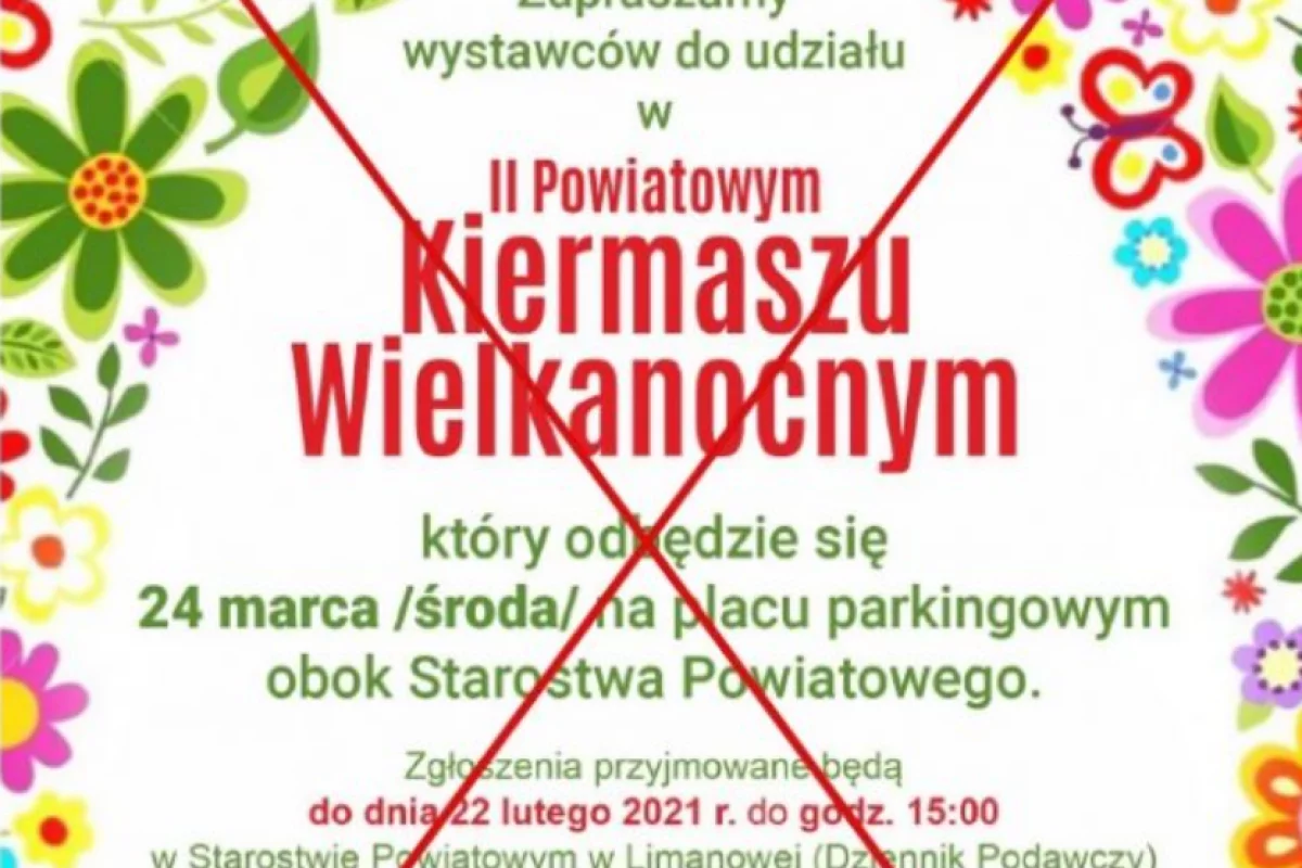 Powiat odwołał wielkanocny kiermasz