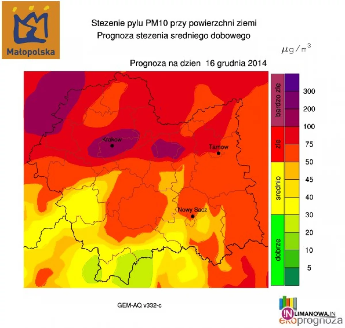 Dziś wystąpi zanieczyszczenie powietrza