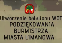 Podziękowania Burmistrza za wsparcie działań związanych z powstaniem batalionu WOT w Limanowej - zdjęcie główne