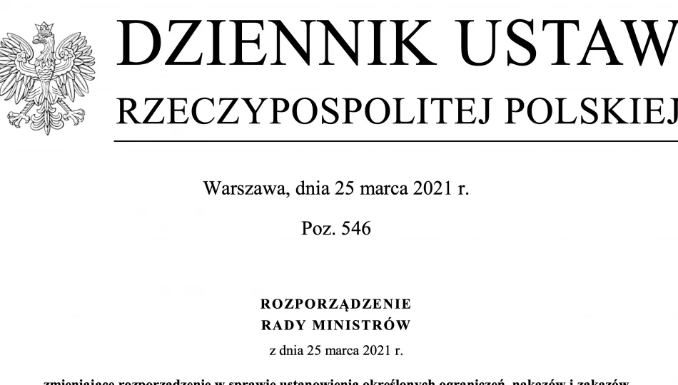 Zmiana przepisów w sprawie stanu epidemii - treść rozporządzenia - zdjęcie 1