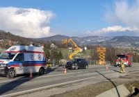 Zderzenie pojazdów na DK28 - zdjęcie główne