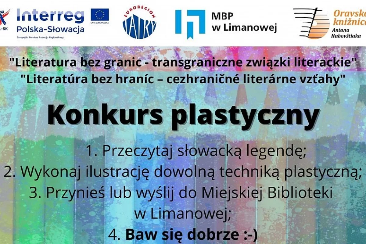 „Literatura bez granic – transgraniczne związki literackie” konkurs plastyczny dla najmłodszych