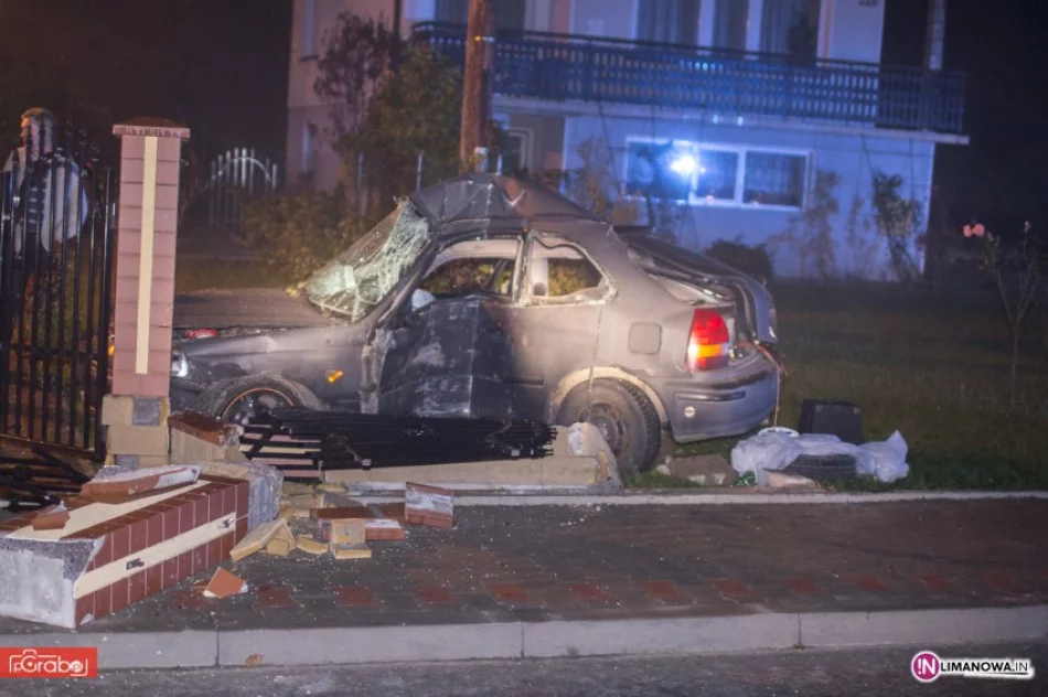 19-latek złamał samochód na ogrodzeniu - zdjęcie 2