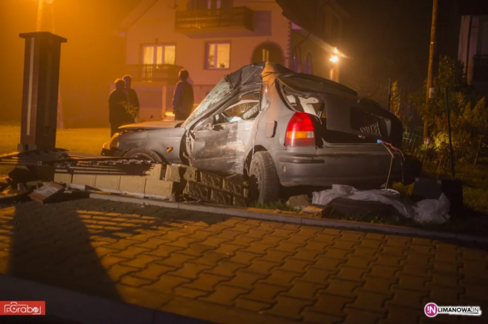 19-latek złamał samochód na ogrodzeniu - zdjęcie 3