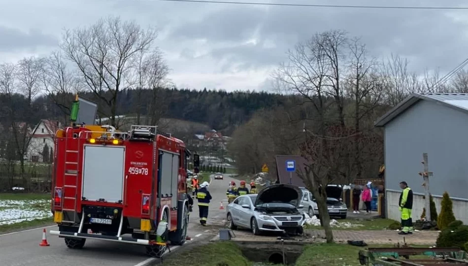 Dwie kolizje na drogach Limanowszczyzny - zdjęcie 1