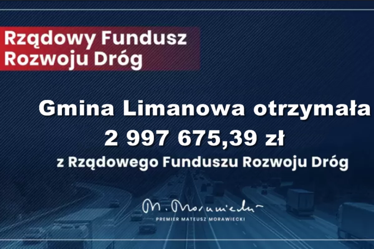 Prawie 3 miliony złotych pozyskanego dofinansowania na gminne drogi!