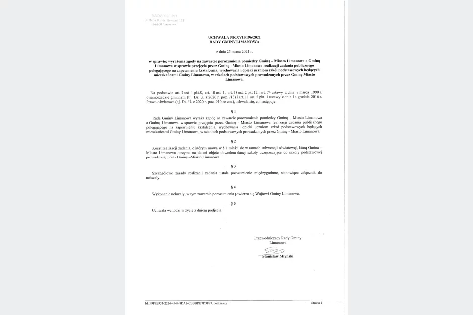 Projekt porozumienia w sprawie szkół - zdjęcie 2