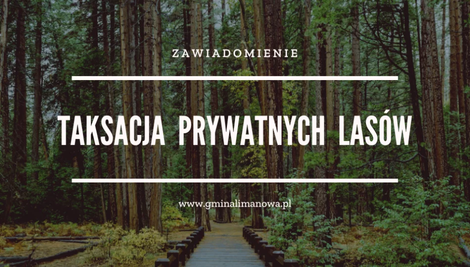 Taksacja prywatnych lasów w terminie 26 kwietnia - 15 czerwca 2021 r. - zdjęcie 1