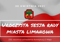 Uroczysta sesja Rady Miasta Limanowa z okazji rocznicy uchwalenia Konstytucji 3 Maja - zdjęcie główne
