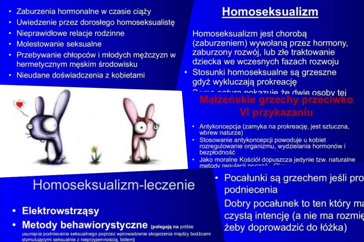 Religia w liceum: homoseksualizm to choroba, leczeniem - elektrowstrząsy