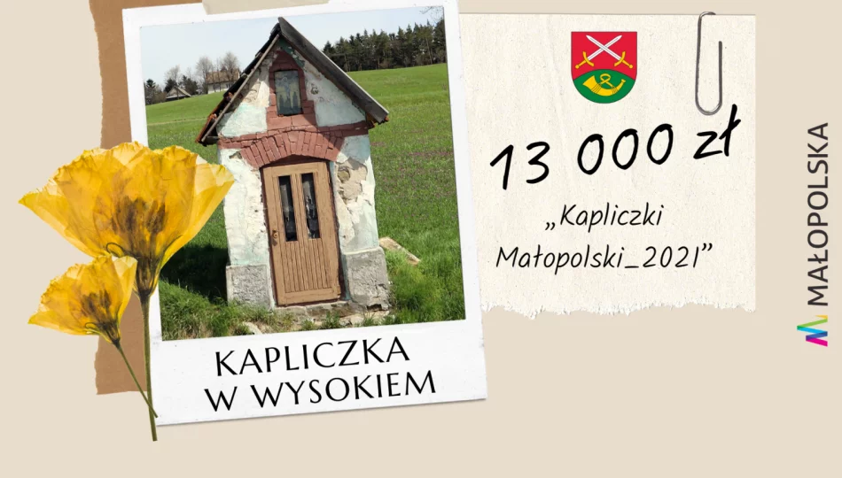 13 000 zł na remont kapliczki w miejscowości Wysokie - zdjęcie 1