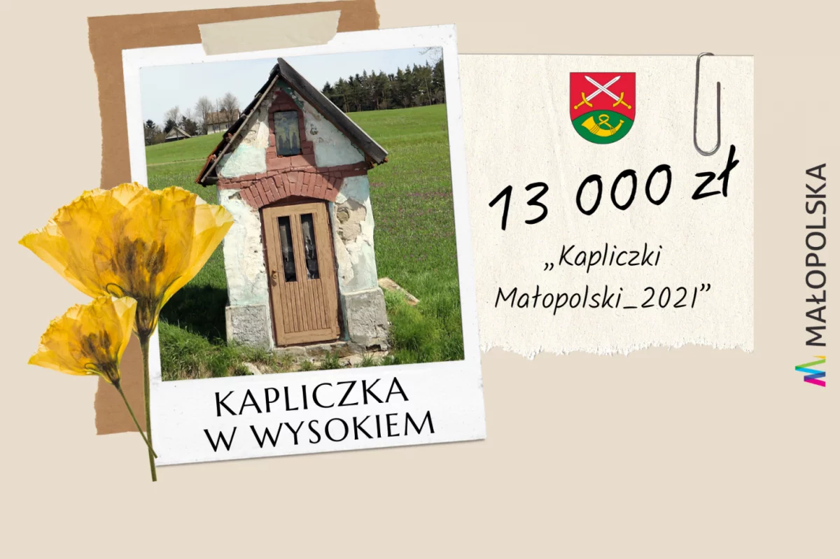 13 000 zł na remont kapliczki w miejscowości Wysokie