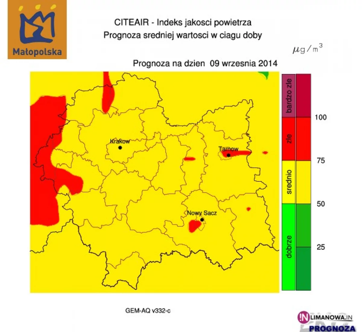 Uwaga na zanieczyszczenie ozonem