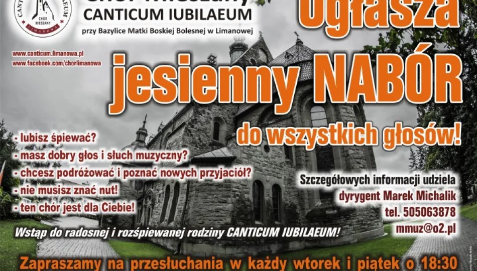 Canticum Iubilaeum ogłasza nabór - zdjęcie 1