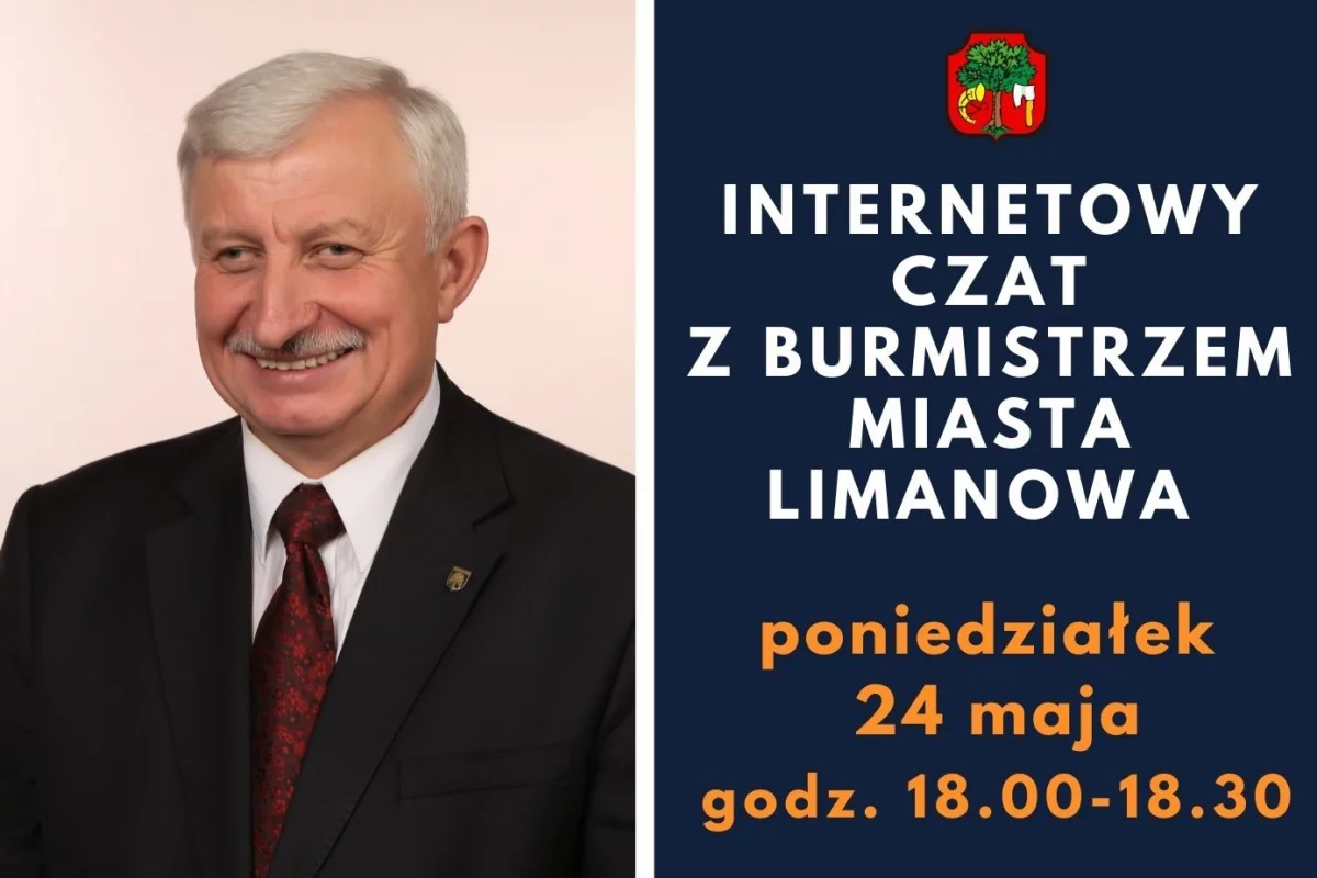 W poniedziałek 24 maja – kolejny czat z Burmistrzem Miasta