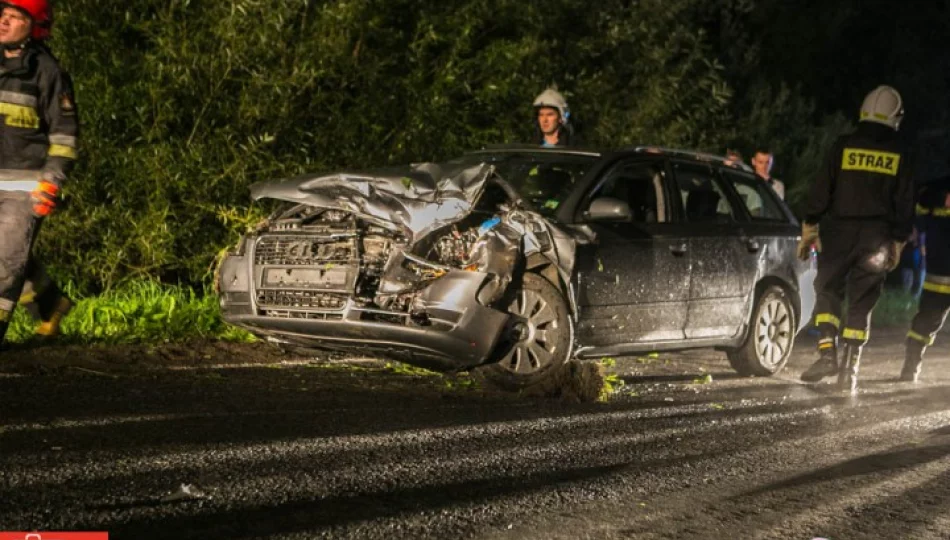 Wypadek i kolizja, ranny kierowca w szpitalu - zdjęcie 1