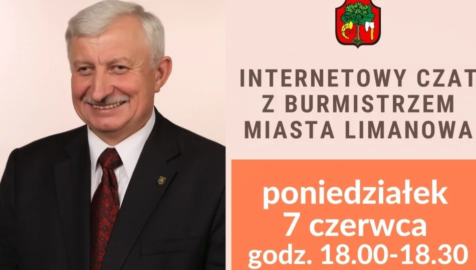 Zapraszamy na kolejny czat z Burmistrzem – poniedziałek 7 czerwca godz. 18:00 - zdjęcie 1