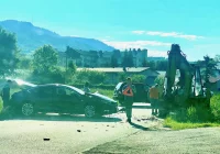 Zderzenie samochodu osobowego z koparką  - zdjęcie główne