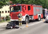 Zderzenie motocykla i samochodu osobowego - zdjęcie główne