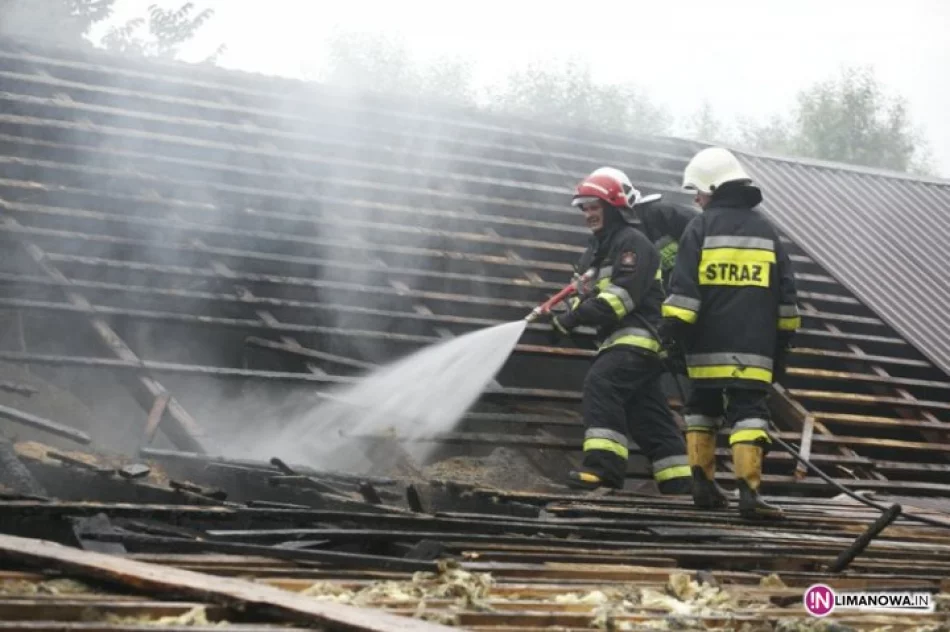 Pożar - w dach stolarni uderzył piorun - zdjęcie 2