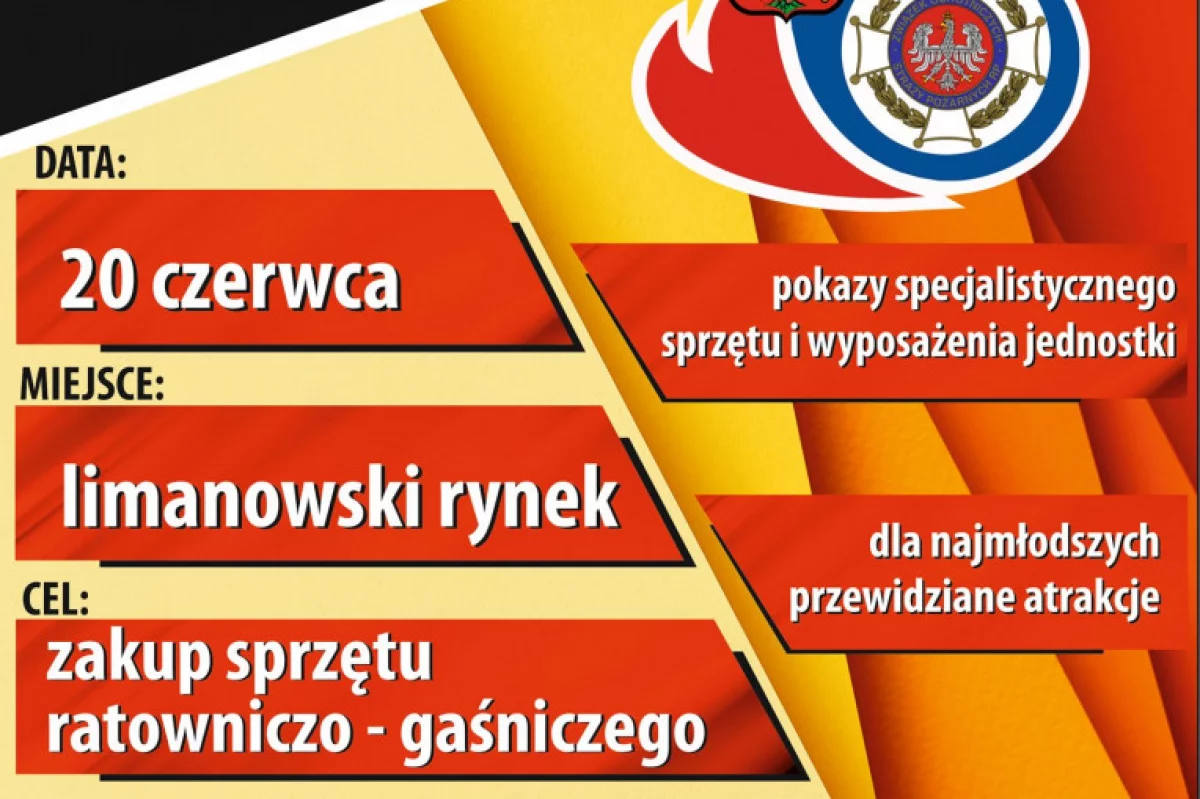 OSP Limanowa organizuje zbiórkę strażacką – w niedzielę 20 czerwca na limanowskim rynku