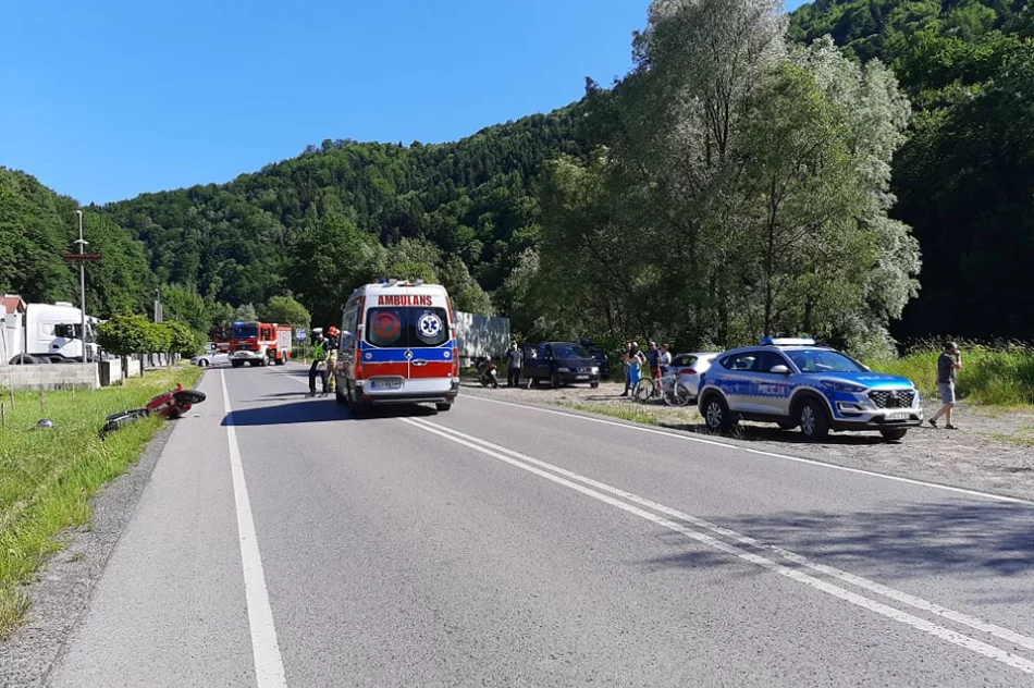 Kolejny wypadek z udziałem motocyklisty  - zdjęcie 2