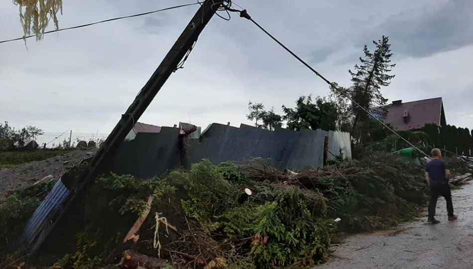 Trąba powietrzna (flimy). Uszkodzonych 39 budynków mieszkalnych - zdjęcie 1