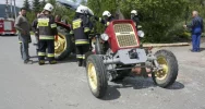 Zderzenie ciągnika z samochodem - zdjęcie 4